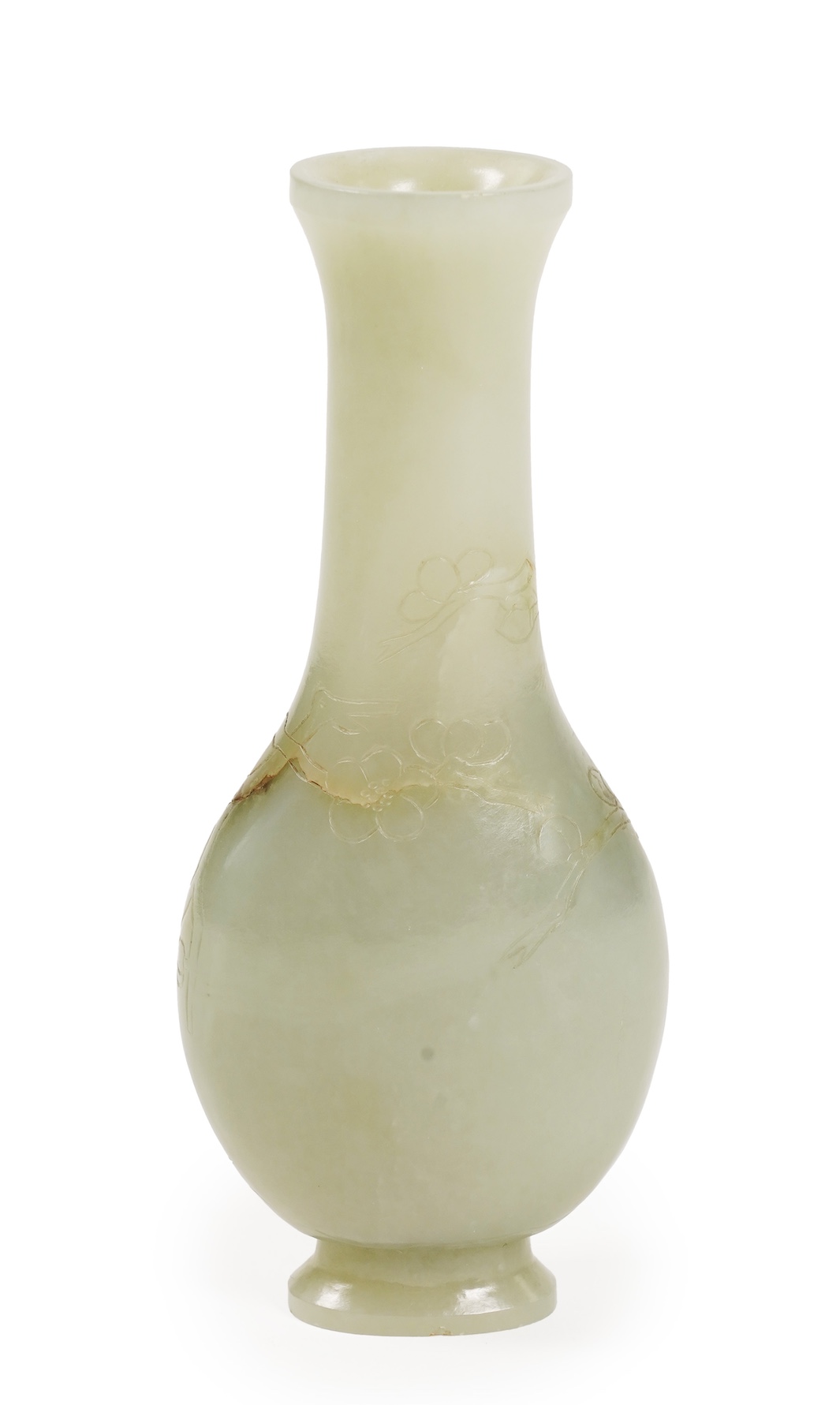 A Chinese celadon jade vase, 18th century